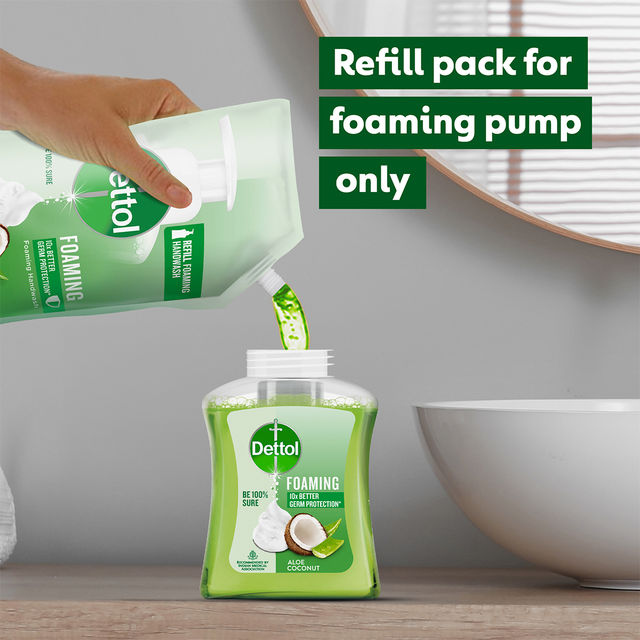 Dettol Strawberry Foaming Hand Wash | Pump and Refill Combo