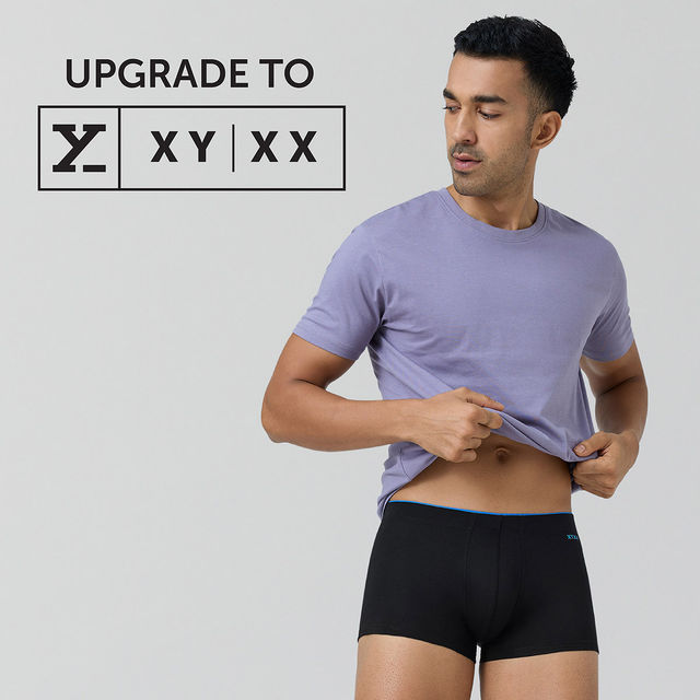 XYXX Uno IntelliSoft Micro Modal Solid Trunk | Men's Innerwear | Pack of 1 | Black- XL