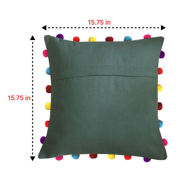 Lushomes Cushion Cover - Black | Quilted Velvet | 16 x 16 inch | With Top Zipper