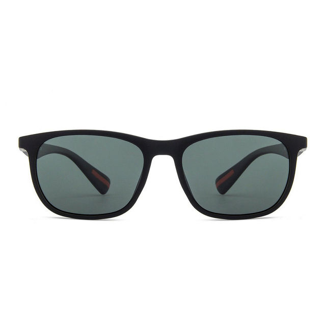Vincent Chase By Lenskart Unisex Solid Plastic Wayfarer Sunglasses | Black - L