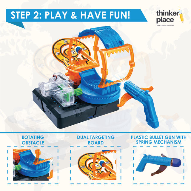 ThinkerPlace Target Strike DIY Kit | Learn Precision Systems with Fun Target Game (Age 8+)