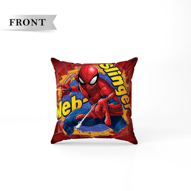 Sassoon Marvel Spiderman Reversible Printed Filled Cushion | Red | 40 x 40 cm