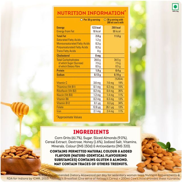 Kellogg's Almond and Honey Corn Flakes