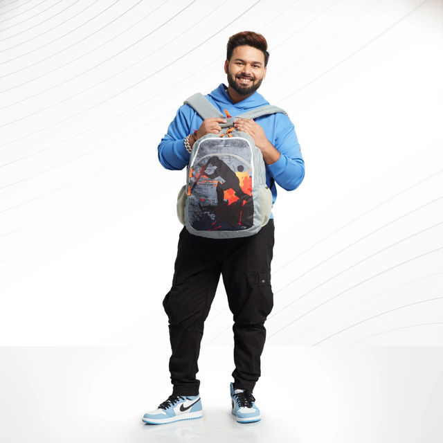 Nasher Miles Cricket Backpack- Unisex- 3 Compartment Casual College Bag- Grey- 45L