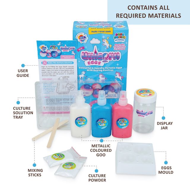 DIY Science Unicorn Eggs Aqua Squish Kit