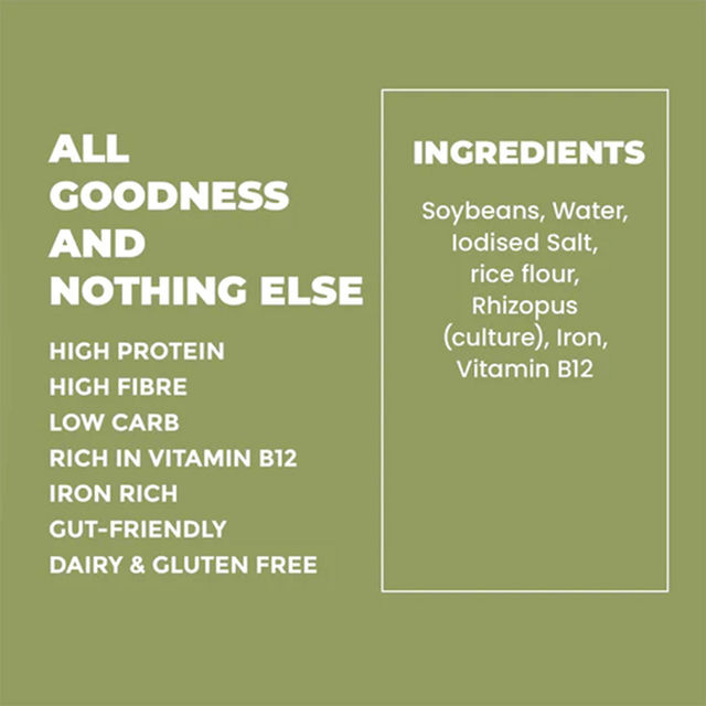 Hello Tempayy Natural Tempeh Cubes Protein & Fibre Rich
