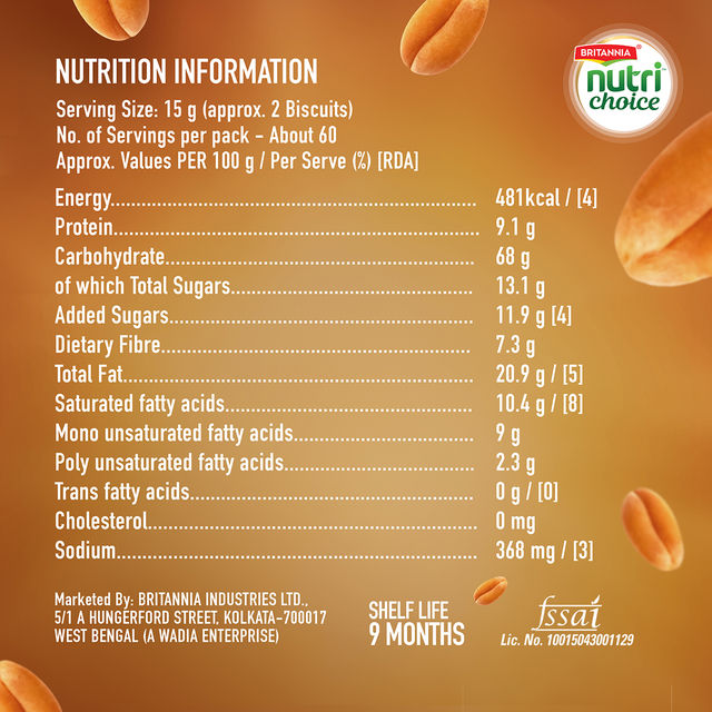 Britannia Nutrichoice Digestive High-Fibre Biscuits