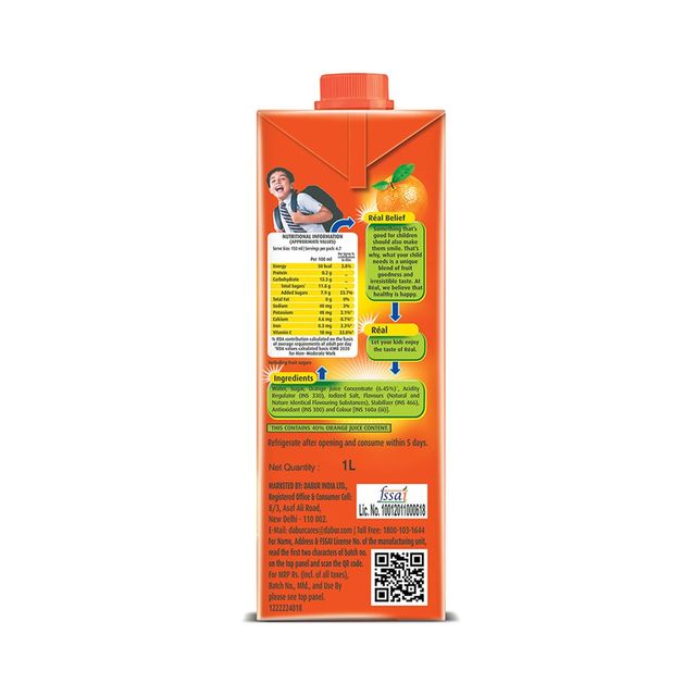 Dabur Real Fruit Power OrangeFruit Juice