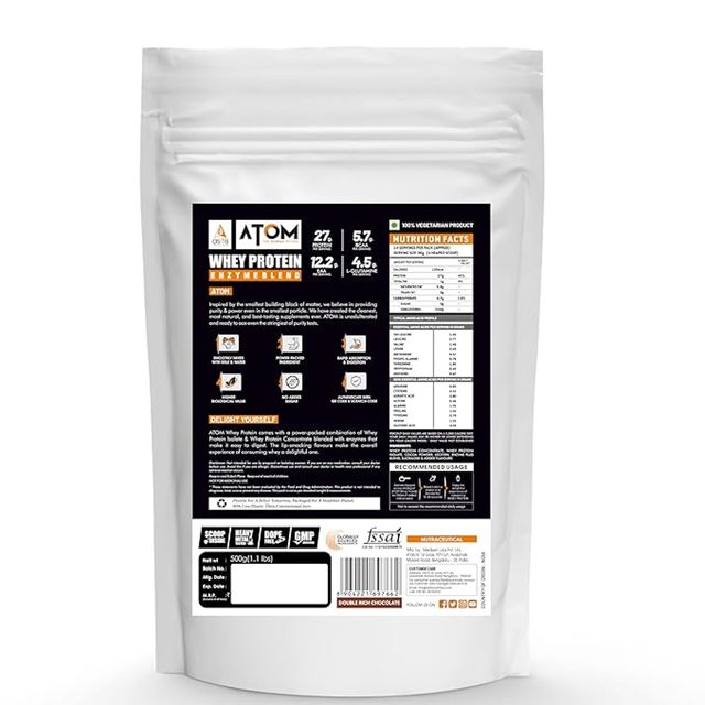 As-It-Is Atom Whey Protein With Digestive Enzymes - Double Rich Chocolate