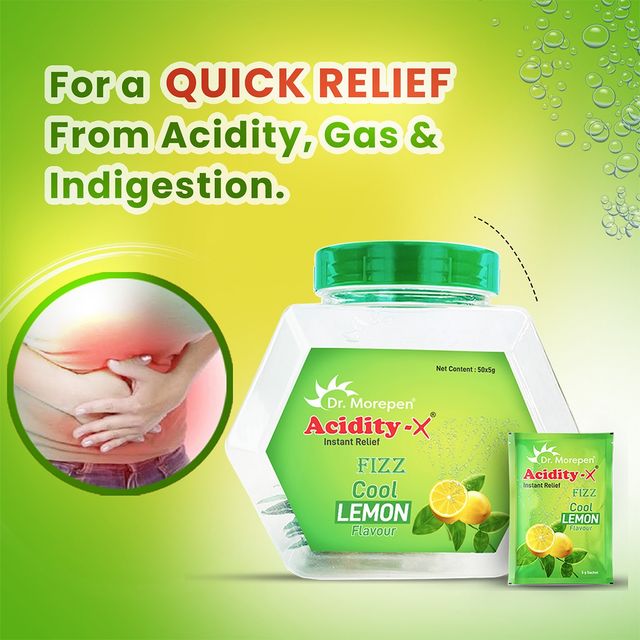Dr. Morepen Acidity - X for Quick Relief From Acidity | Lemon