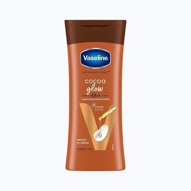 Vaseline Cocoa Glow Serum In Lotion, 100% Pure Cocoa & Shea Butter for Glowing & Soft Skin