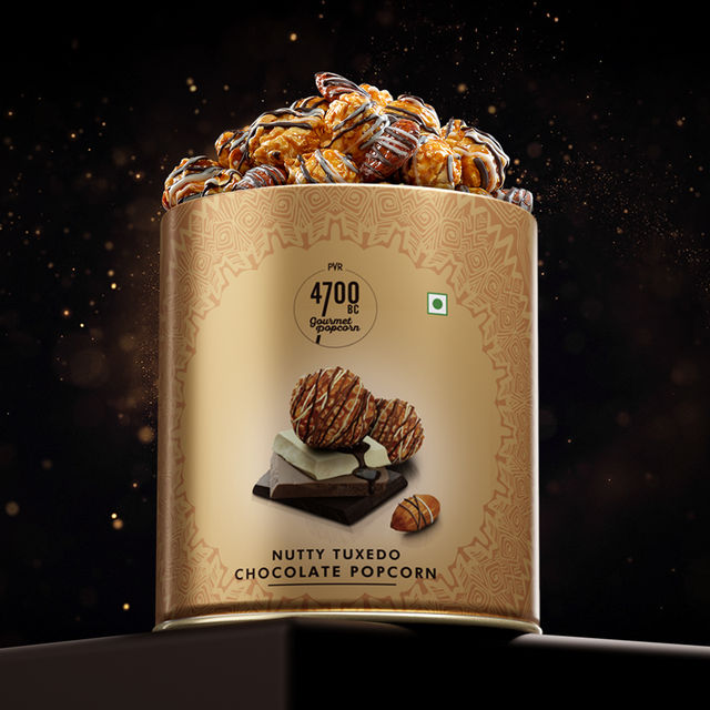 4700BC Nutty Tuxedo Chocolate Popcorn Tin