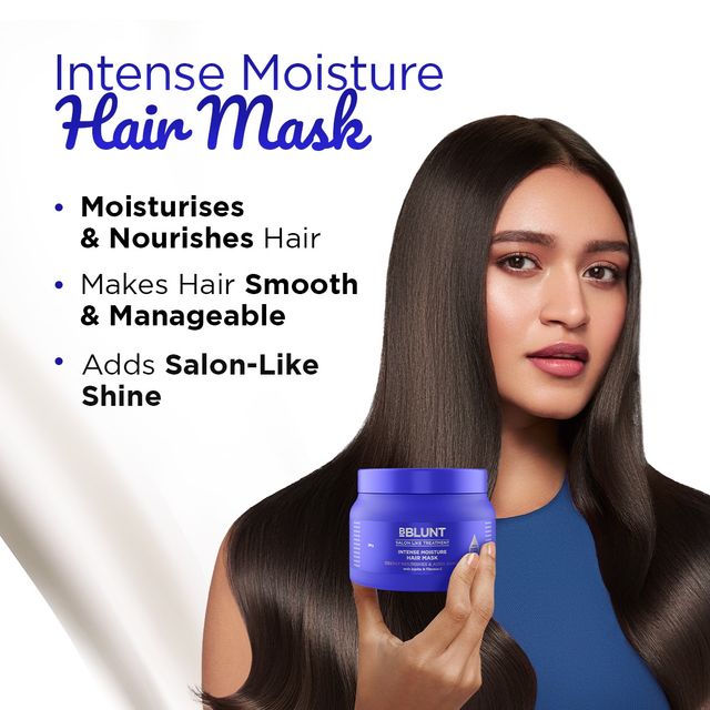 Bblunt Complete Moisture Combo for Healthy Hair with Vitamin E & Jojoba:  Shampoo 300ml & Conditioner 250g & Hair Mask 250g  Combo