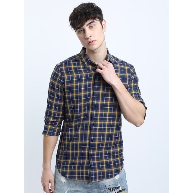 Ketch Men Slim Fit Tartan Checks Checked Casual Shirt | Multicolor | L
