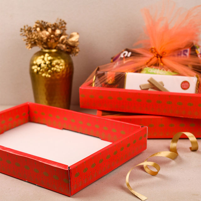 Birch & Co. Hamper Box | Red | Pack of 4