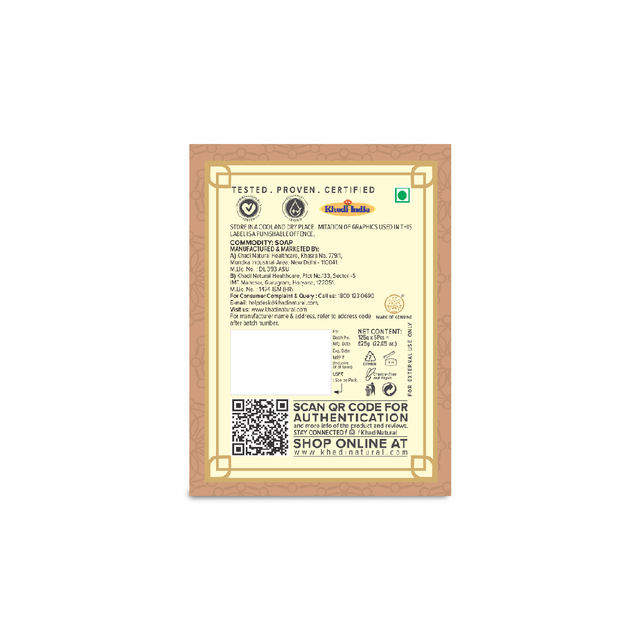 Khadi Natural Sandalwood Soap For Bright and Glowing Skin