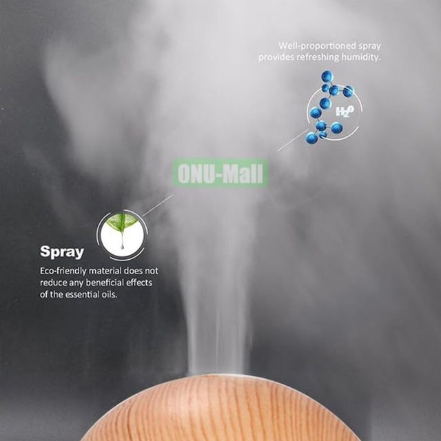 DesiDiya Wooden Cool Mist Humidifier Aroma Diffuser (Beige, 12 W)