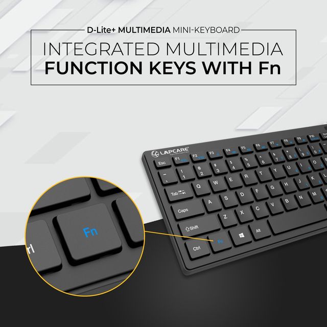 Lapcare Wireless Mini Keyboard | 2.4 GHz | 87 Keys | Compatible with Windows PC-Laptop-MAC