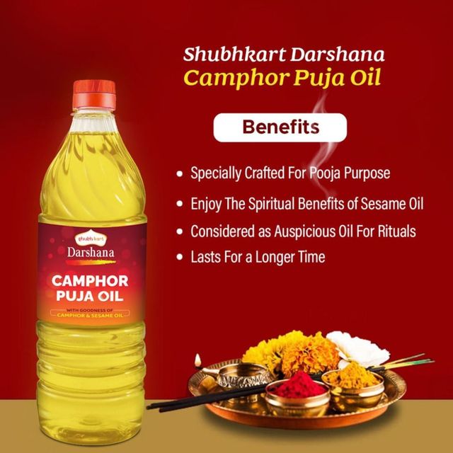 Shubhkart Darshana Camphor Puja Oil 900 ml Combo