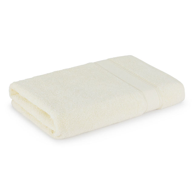 Boutique Living Luxe Loom 100% Cotton 550 GSM Cream Bath Towel - Pack of 1