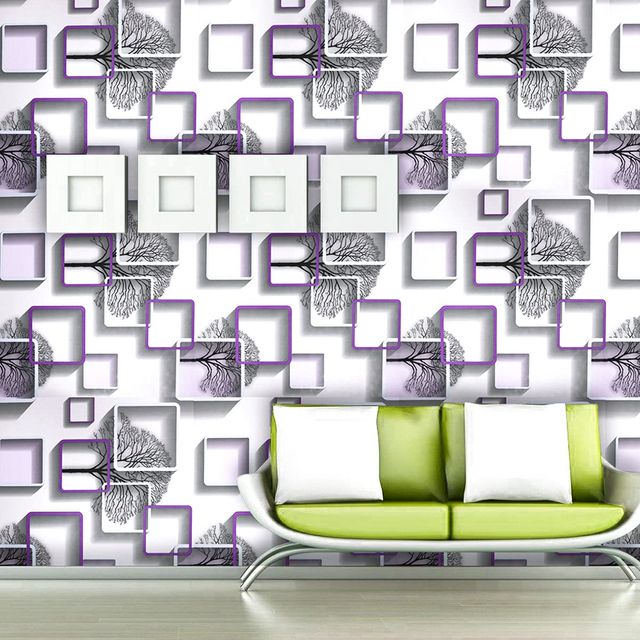 Wollzo Happy Winter(Violet-New) Self Adhesive Wallpaper(Multicolour, 45 X 500 Cm)