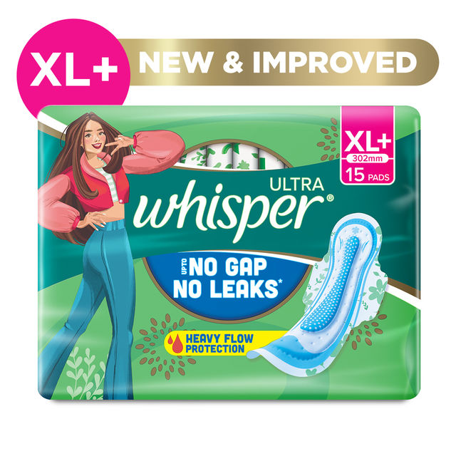 Whisper Ultra Clean XL+ Sanitary Pads