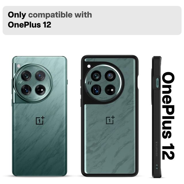 Kapaver Oneplus 12 5g Back Cover Case | Impulse - Black
