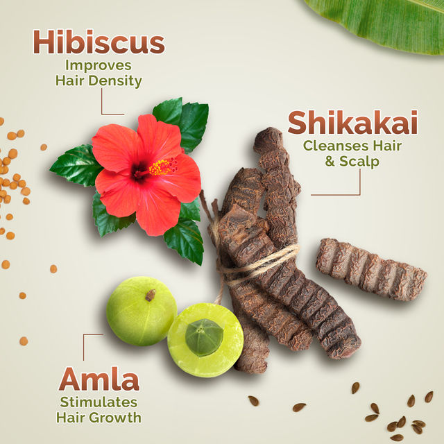 Mamaearth Kerala Thaali Shampoo with Shikakai, Hibiscus,  Amla for Thick & Long Hair
