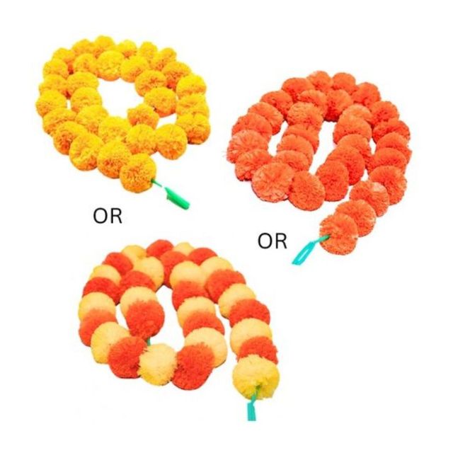 Artificial Marigold Flowers Garland - Assorted 1 pc Combo