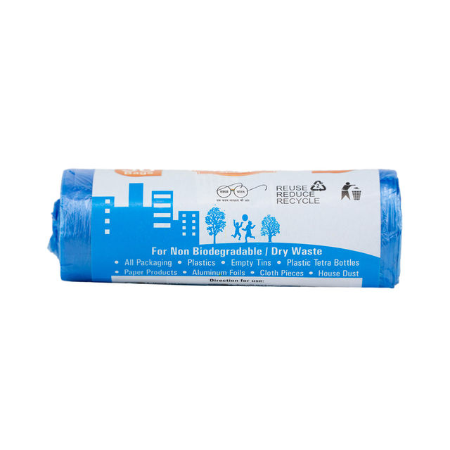Swachhta First Oxo Bio Degradable Garbage Bags - Blue Small (17 x 19 Inches)