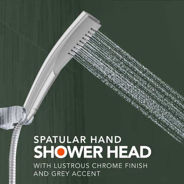Lorazzo Spatular Hand Shower Set with 1.5 Meter Hose Pipe | SS 304) and Wall Hook