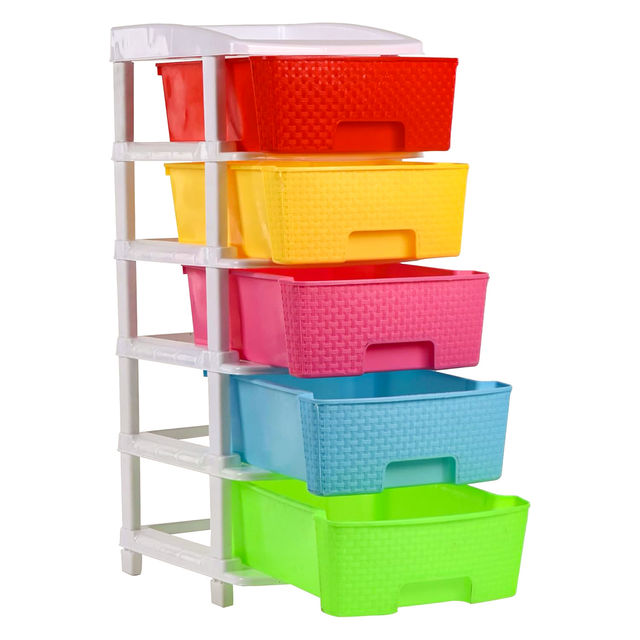 Kuber Industries 5 - Layer & 92 L Plastic Drawer Storage Organiser