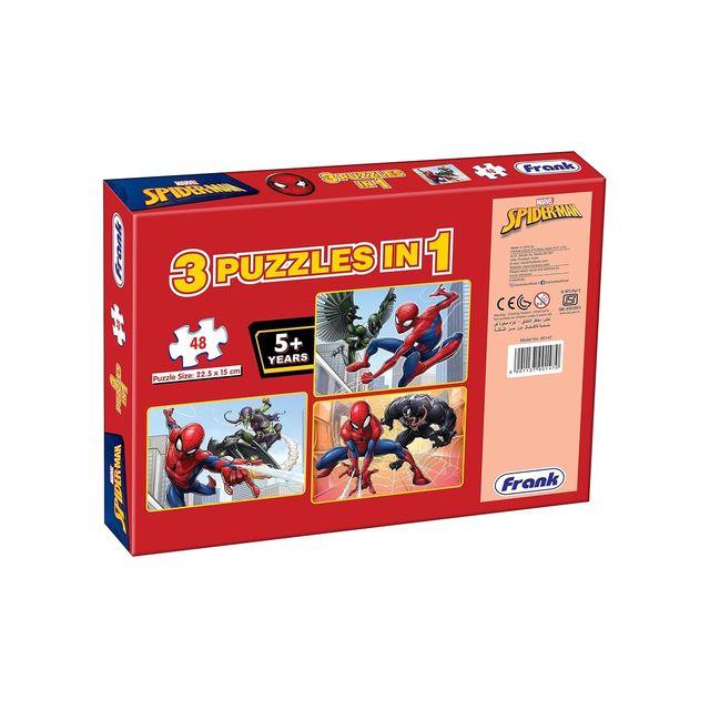 Frank Spider-Man - 3 In 1 Puzzle - 48 Pieces Each