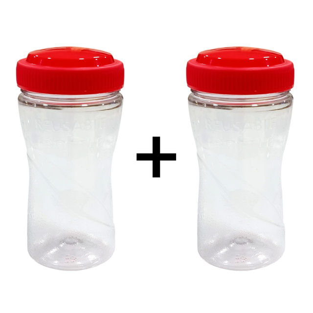 Vinay Trading Reusable Beverage Bottle And Lid (Stout)- 300Ml 4 pc X 2 Combo