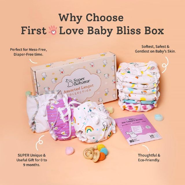 SuperBottoms Dry Feel Langot Gift Box for 0-9M | First Love Baby Bliss Box For 0-9M