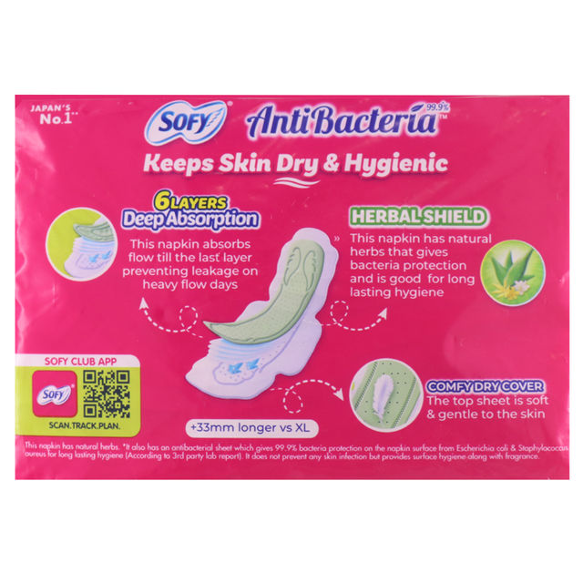 Sofy Antibacteria XL+ Sanitary Pads