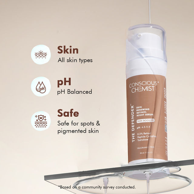 Conscious Chemist Multi Peptide & 0.2% Retinol Anti Aging Serum | Reduces Fine Lines, Wrinkles