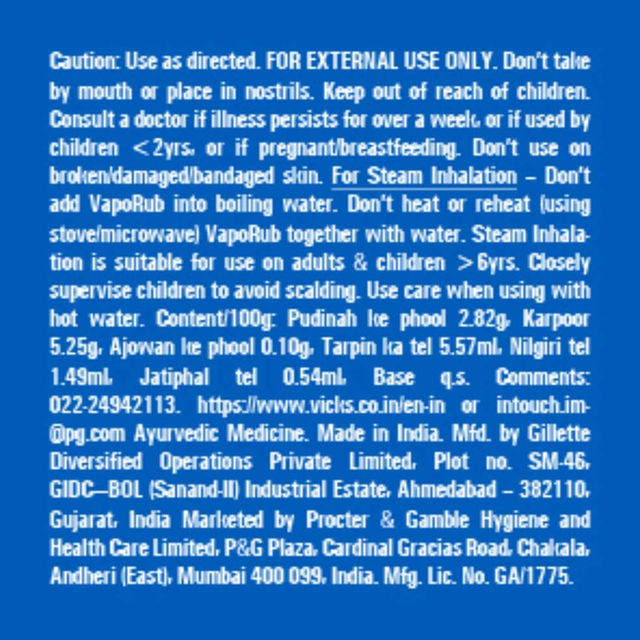 Vicks Vaporub - Relief for Cold, Cough, Congestion