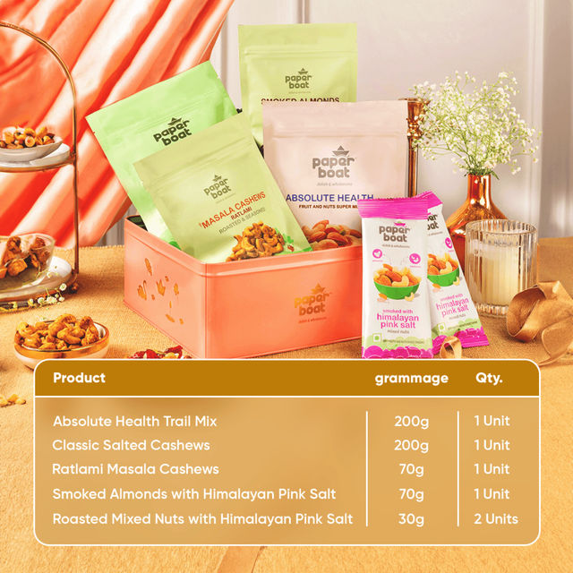 Paper Boat Dry Fruits Gift Box - Gift Hamper