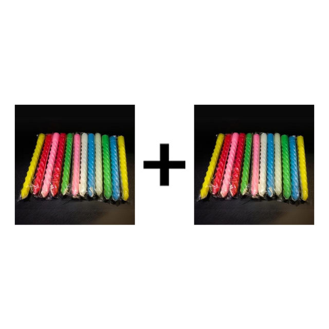 Multicolor Candle (Pack Of 12) 12 pc X 2 Combo