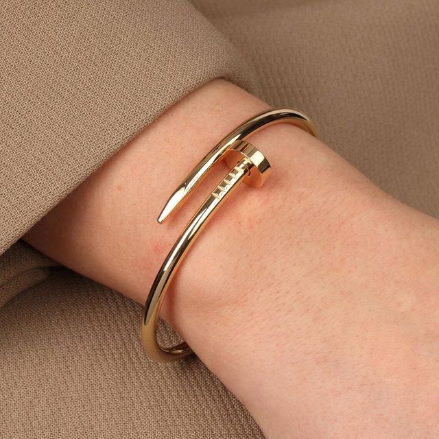 Designs & You Gold-Plated Nail Bracelet