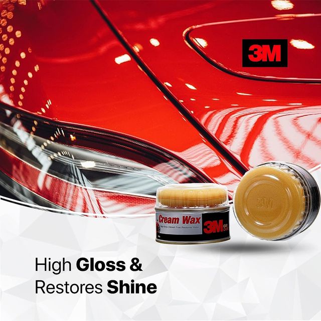 3M Cream Wax for Car | Restores High Gloss and Shine | Safe on Paint
