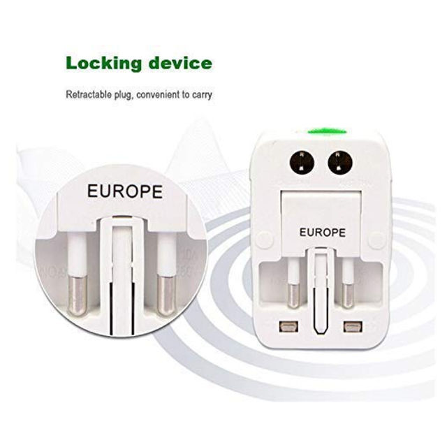 Universal All-In-One Worldwide International USB Travel Adapter - 2 USB Support