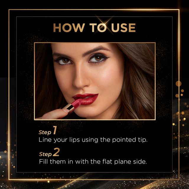 Myglamm Manish Malhotra Starlight Glitter Lipstick | Non Drying, Creamy Pigmented - Red Shade