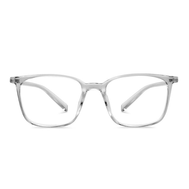 Lenskart Blu Unisex Solid Plastic Computer Glasses | Crystal Transparent - M
