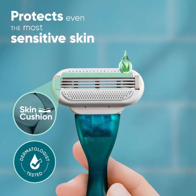Gillette Venus Hair Removal Razor Blades/Refills/Cartridges for Women - (Aloe Vera Glidestrip)