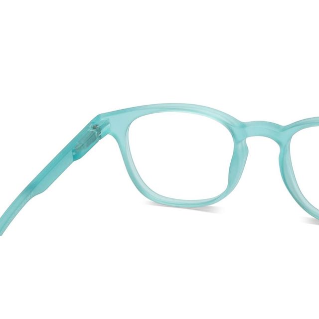 Lenskart Hustlr Unisex Solid Plastic Computer Glasses | Blue Sky - Small