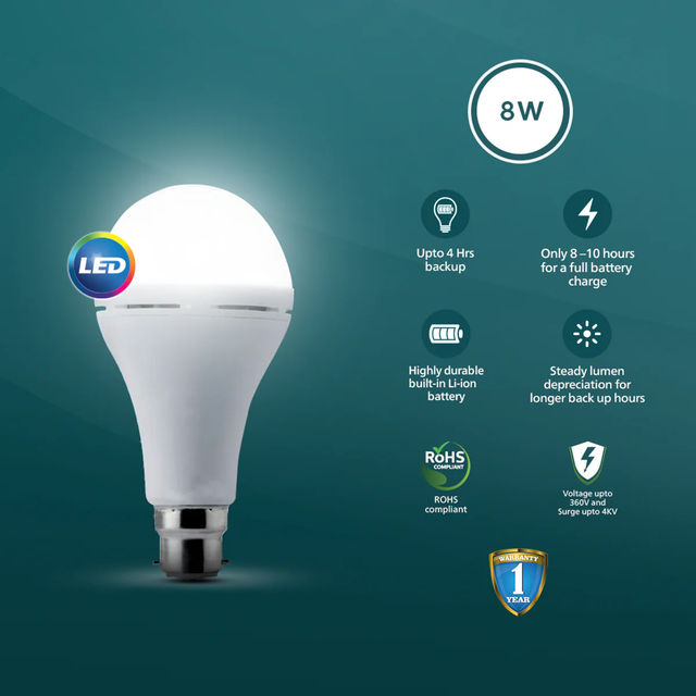 Philips Led 12W Ecolink Emergency Led Bulb (Cdl) | B22 Base Holder