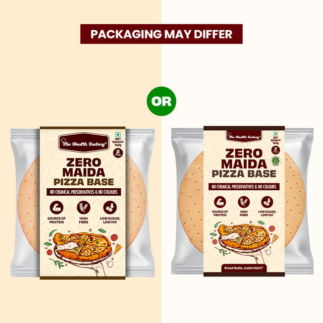The Health Factory Zero Maida Pizza Base | Clean Label - Not Brown