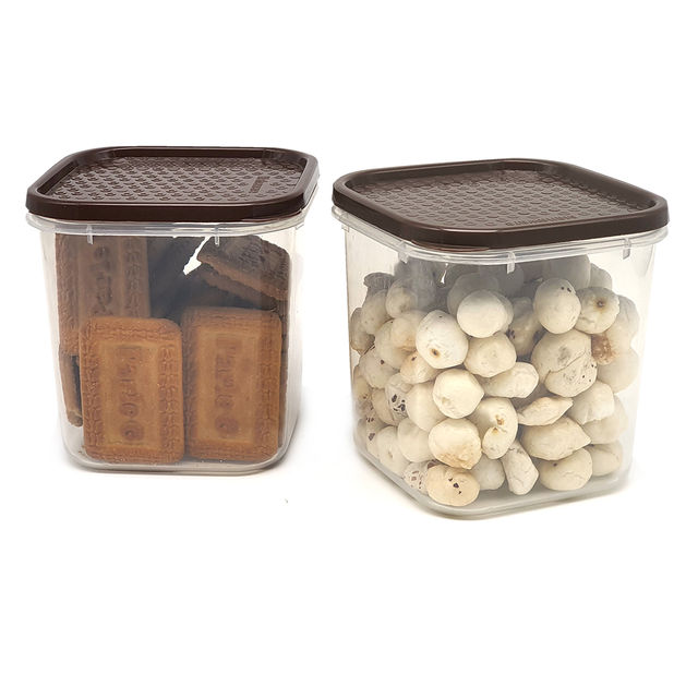 Mahaware Modular Polka Container | Easy Storage Container | 600ml (Set of 4)